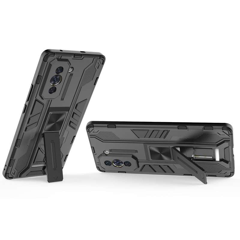 For Huawei Nova 10 4G Supersonic PC + TPU Shock-proof Protective Phone Case with Holder(Black)