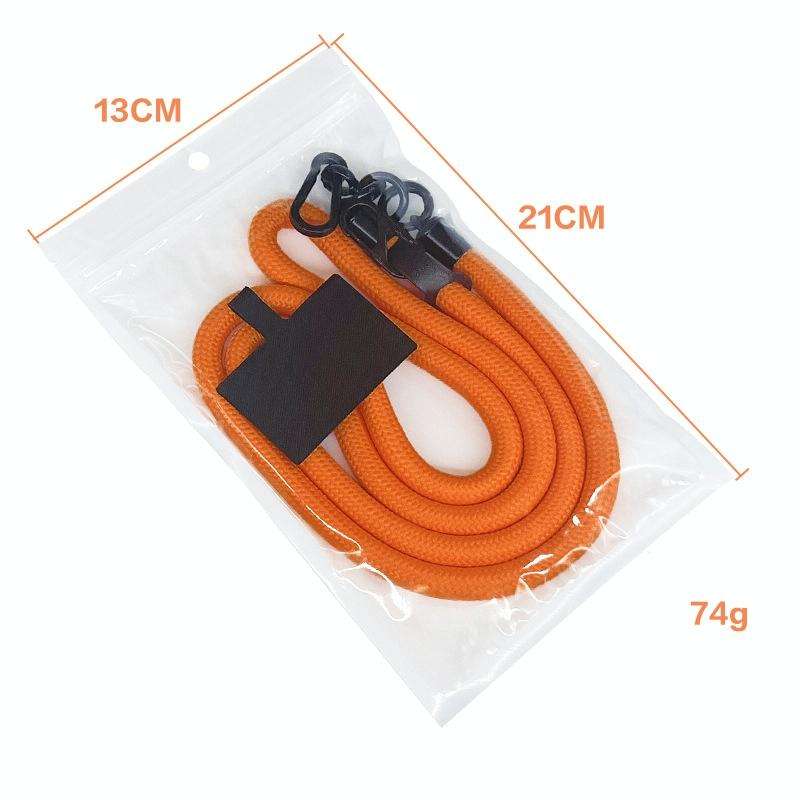 10mm Thick Rope Mobile Phone Lanyard Spacer Adjustable Anti Theft Phone Strap(NO.16 Black White)