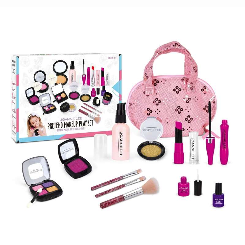 Children Cosmetics Toy Set Simulation Girl Make-up Pretend Play Toys, Style: 12 PCS / Set Sequin Bag