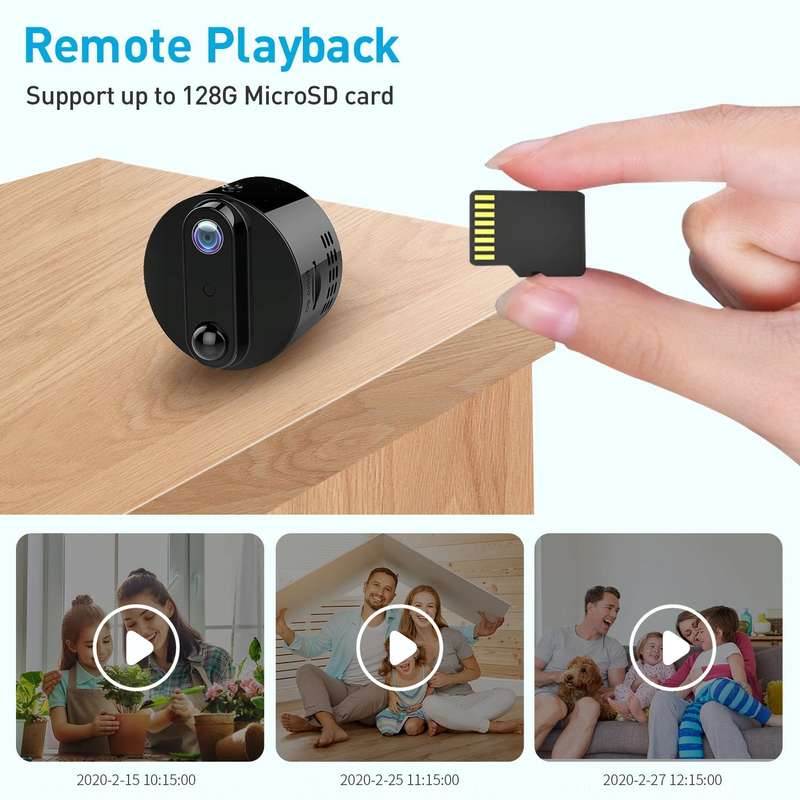 R6 4K HD WiFi Camera Support Remote View Portable Mini Night Vision Video Camera