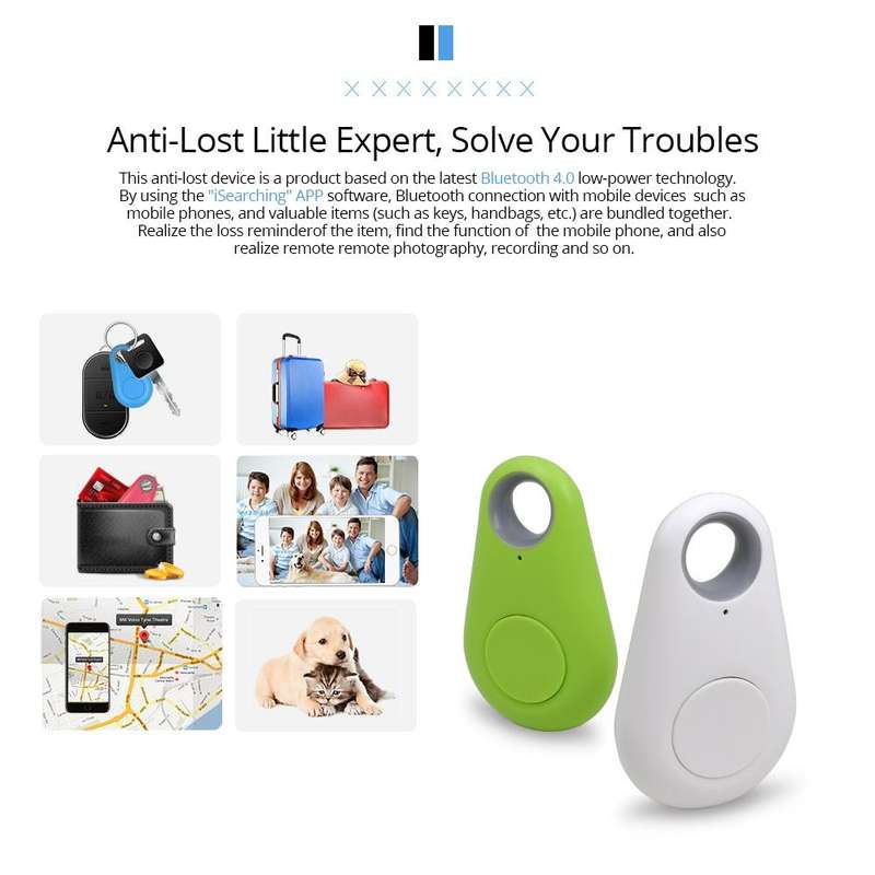 Keyfinder Wallet Dog Cat kids GPS locator anti lost keychain Smart Search Bluetooth Tracker Tag(B...