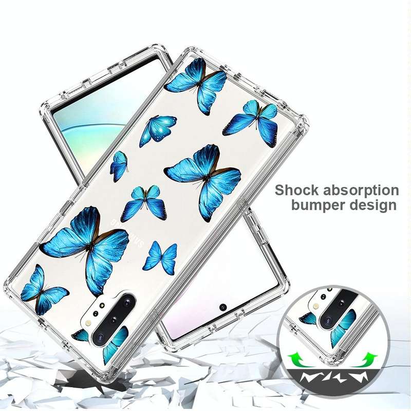 For Samsung Galaxy Note 10 Plus 2 in 1 High Transparent Painted Shockproof PC + TPU Protective Ca...
