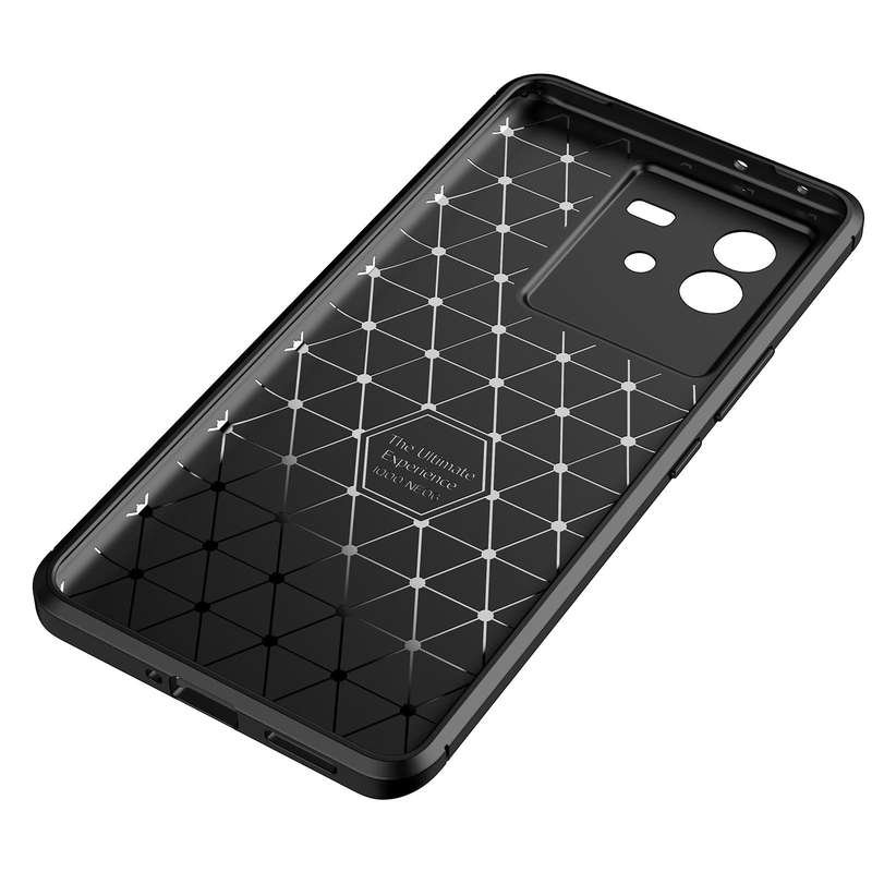 For vivo IQOO Neo6 Carbon Fiber Texture Shockproof TPU Phone Case(Black)