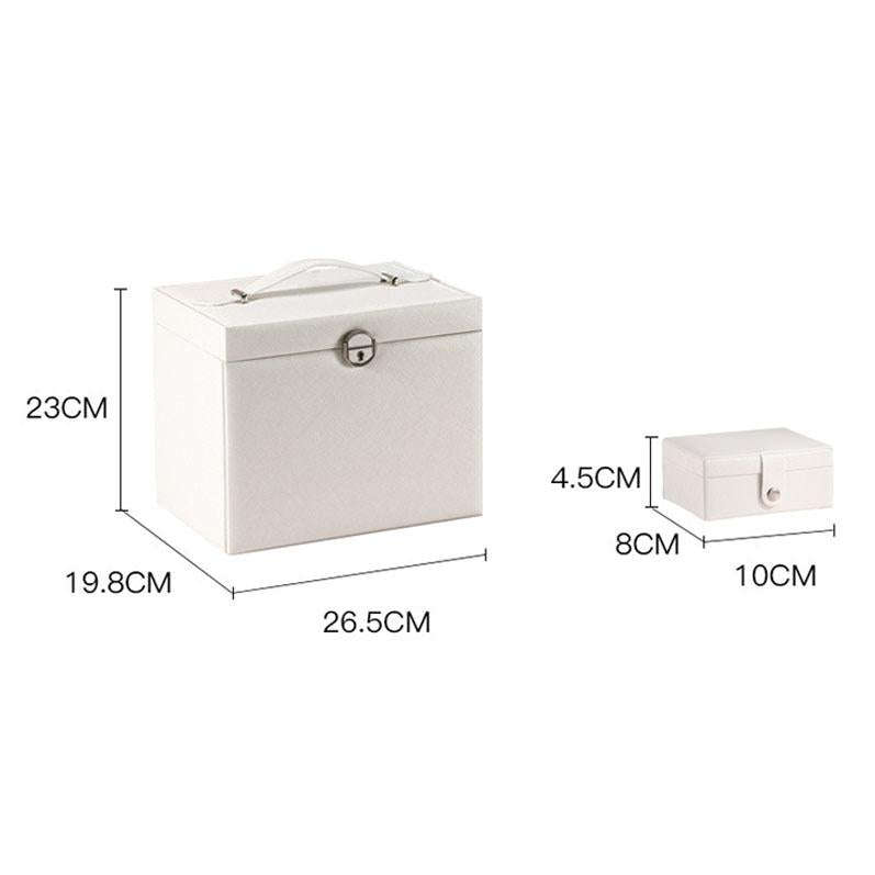 Sp01119 Five-Layer Large-Capacity Leather Jewelry Storage Box(Black)