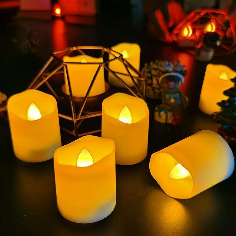 LED Electronic Candle Light Birthday Wedding Home Decoration Props Candle Holder, Battery Powered...