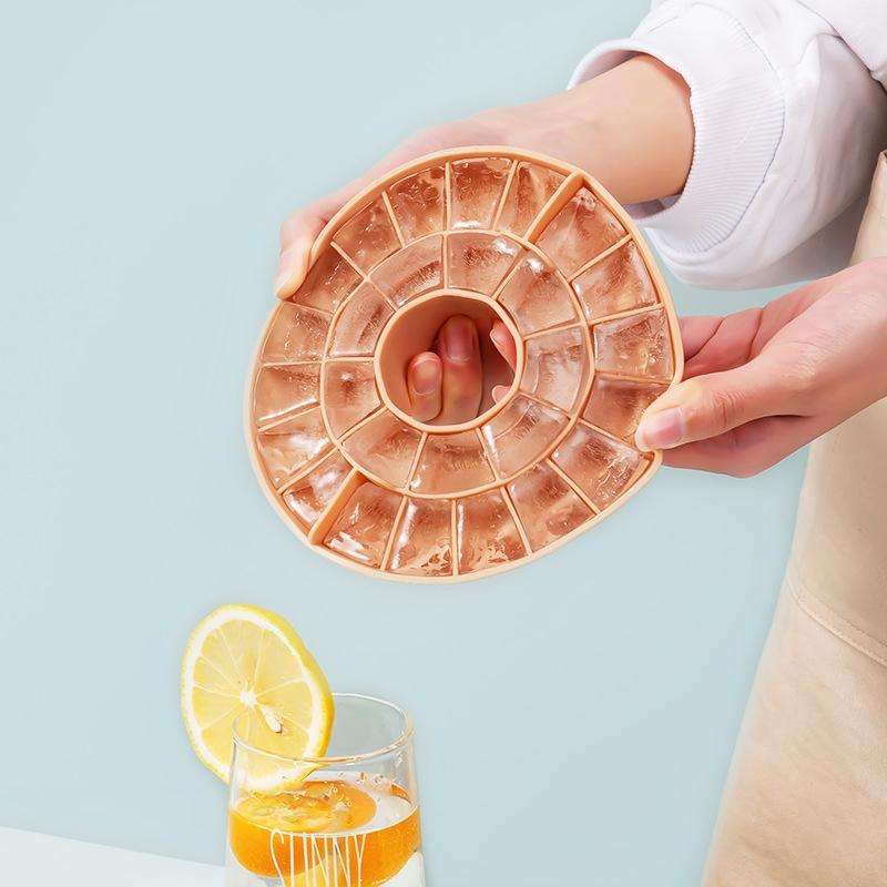 Household Ice Making Ice Storage Box Silicone Ice Tray Ice Cube Mold, Color: White 1 Layer
