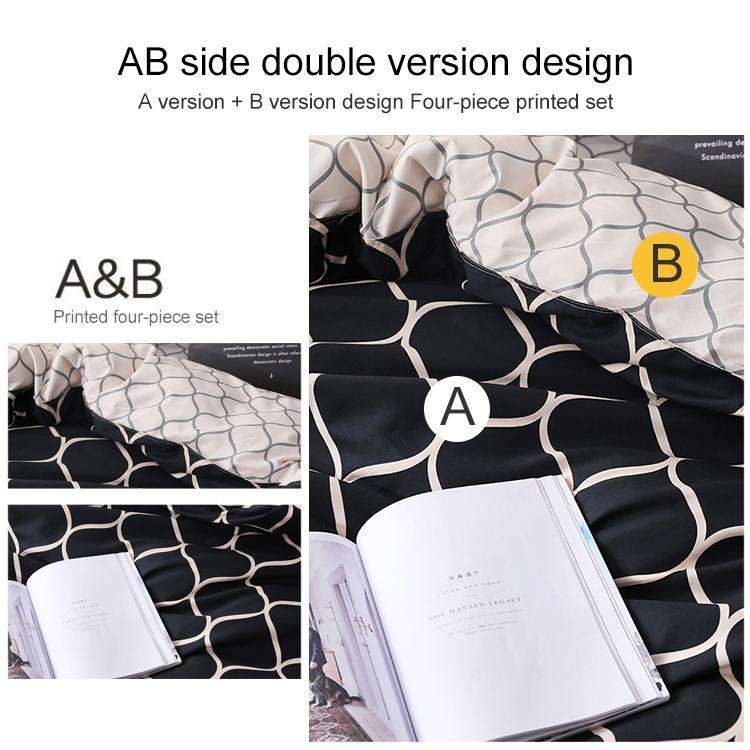 Luxury Bedding Black Marble Pattern Set Sanded Printed Quilt Cover Pillowcase, Size:220x240 cm(Lo...