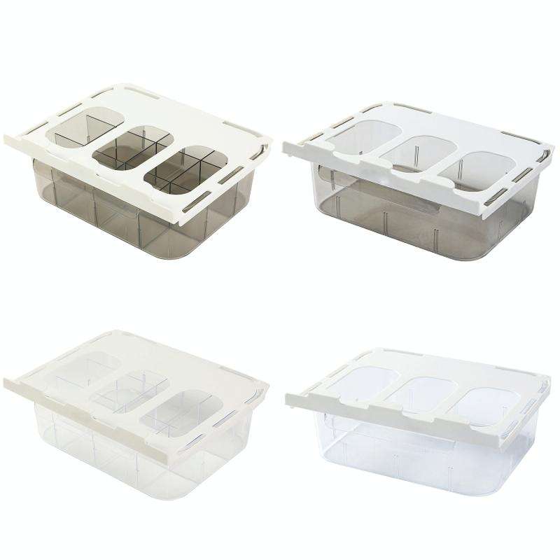 Home Wardrobe Drawer Type Underwear Socks Storage Box With Partition (Transparent)