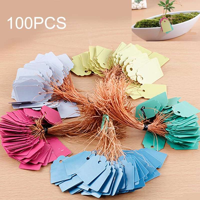 100 PCS Waterproof Durable and Reusable Plastic Nursery Garden Plant Label Flower Tag Mark Plant ...