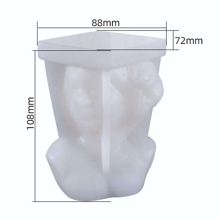 Aromatherapy Plaster Mold Rose Beauty Candle Silicone Mold, Style: Close Eyes