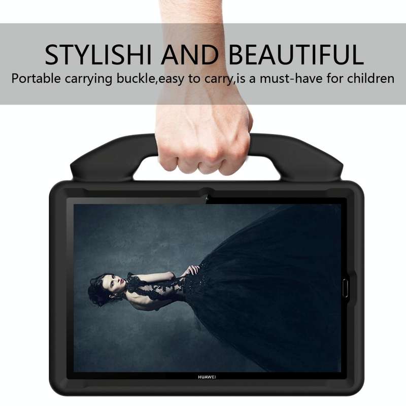 For Huawei MediaPad M5 10.8 inch EVA Children Falling Proof Flat Protective Shell With Thumb Brac...