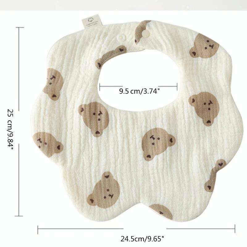Pure Cotton 6-layer Seersucker Bib Baby Saliva Napkin Newborn Toddler Soft Burp Cloth, Style: Yel...
