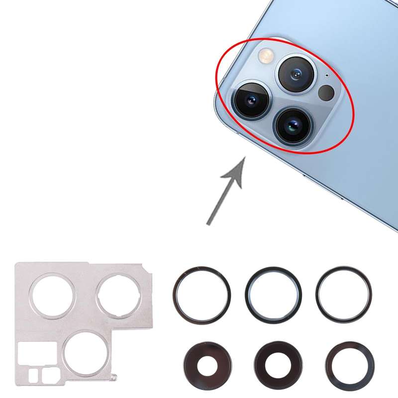 Camera Lens Cover With Retaining Bracket for iPhone 13 Pro Max(Green)