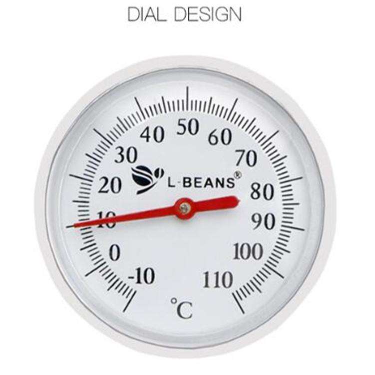 L-BEANS Stainless Steel Hand Made Coffee Thermometer Coffee Probe Water Temperature Meter, Style:...