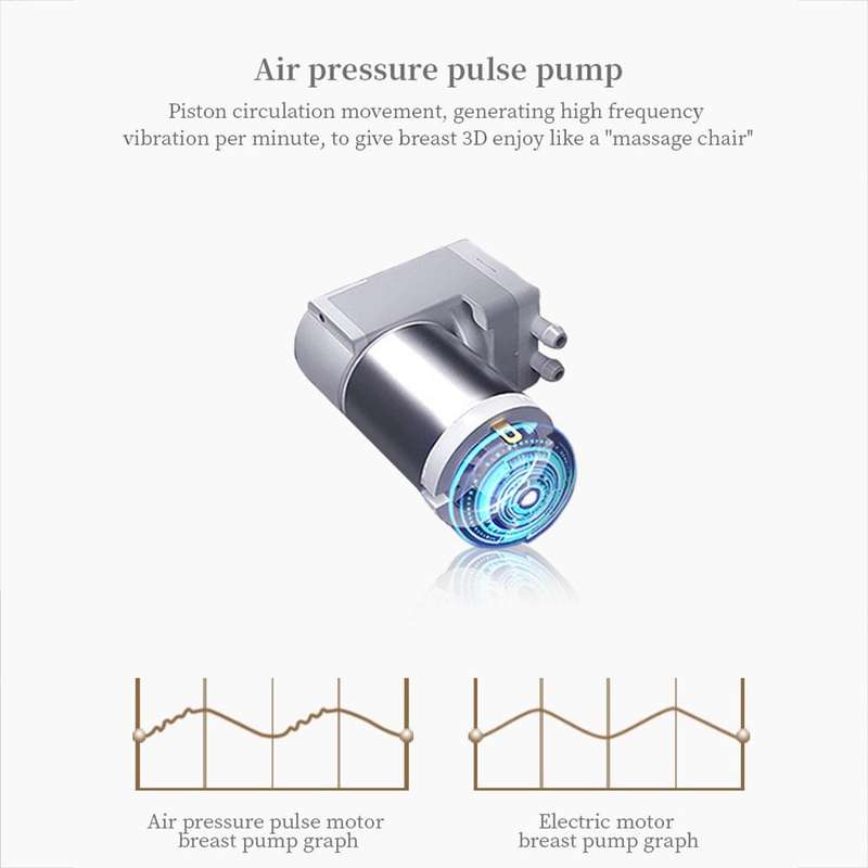 S12 LCD Screen Smart Large Capacity Portable Wearable Silent Electric Breast Pump, Color: Bilateral