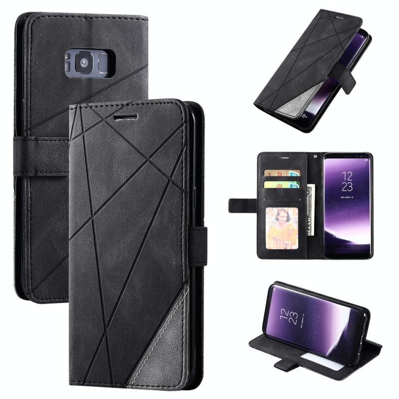For Samsung Galaxy S8 Plus Skin Feel Splicing Horizontal Flip Leather Case with Holder & Card Slo...