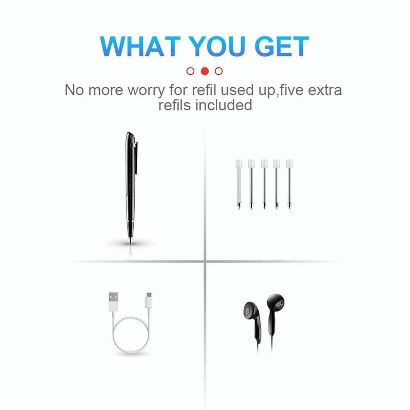 Q9 AI Intelligent High-definition Noise Reduction Conference Recording Pen Voice Control Recorder...
