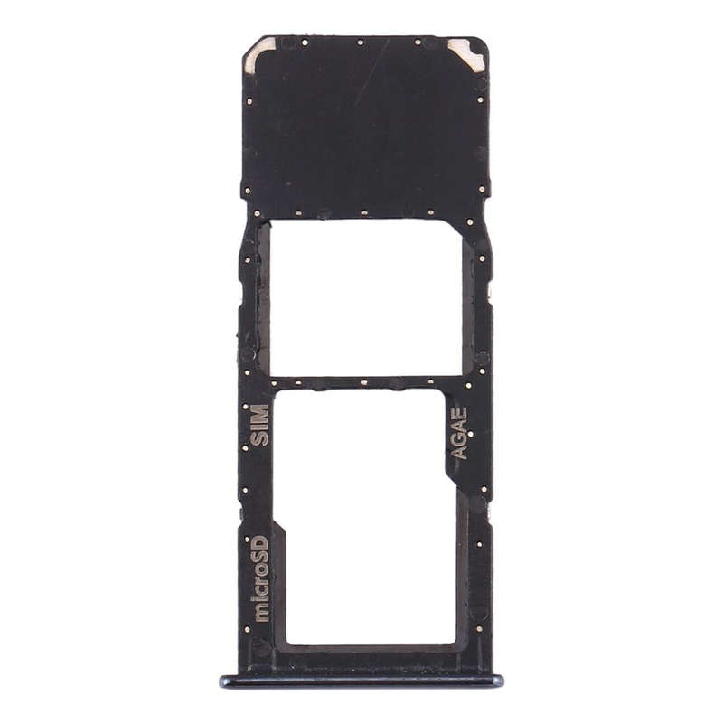 For Samsung Galaxy A71 / A715 SIM Card Tray + Micro SD Card Tray (Black)