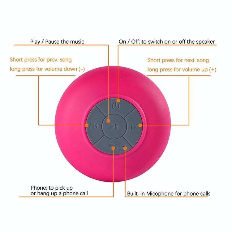 Mini Portable Subwoofer Shower Wireless Waterproof Bluetooth Speaker Handsfree Receive Call Music...