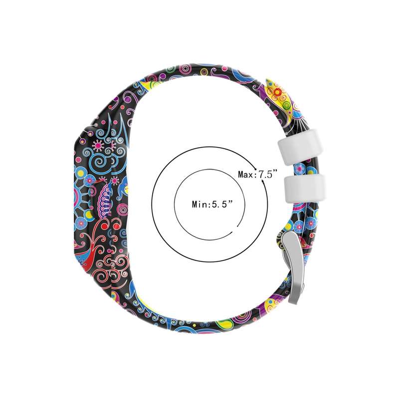For Garmin Vivofit JR3 Silicone Printing Watch Band(Peacock)