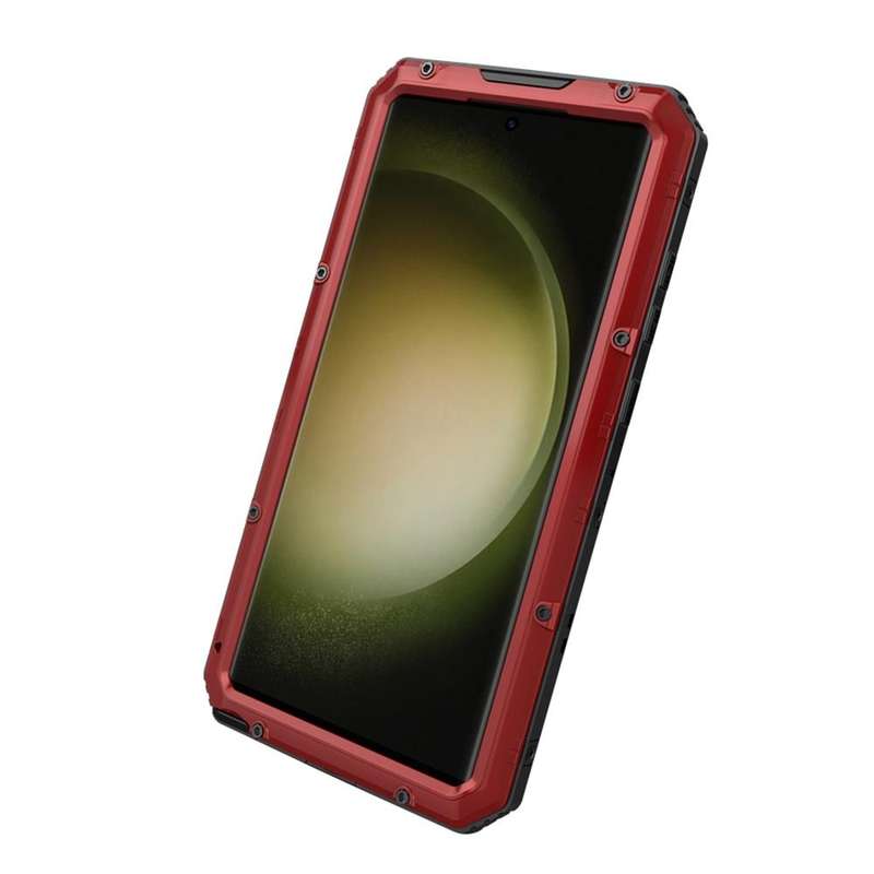 For Samsung Galaxy S23 Ultra 5G RedPepper Wolf 360 Full Body Rugged IP68 Waterproof Phone Case(Red)