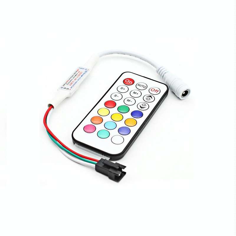 RGB LED Controller with 21-keys RF Remote Controller for WS2812B WS2811 LED Strip