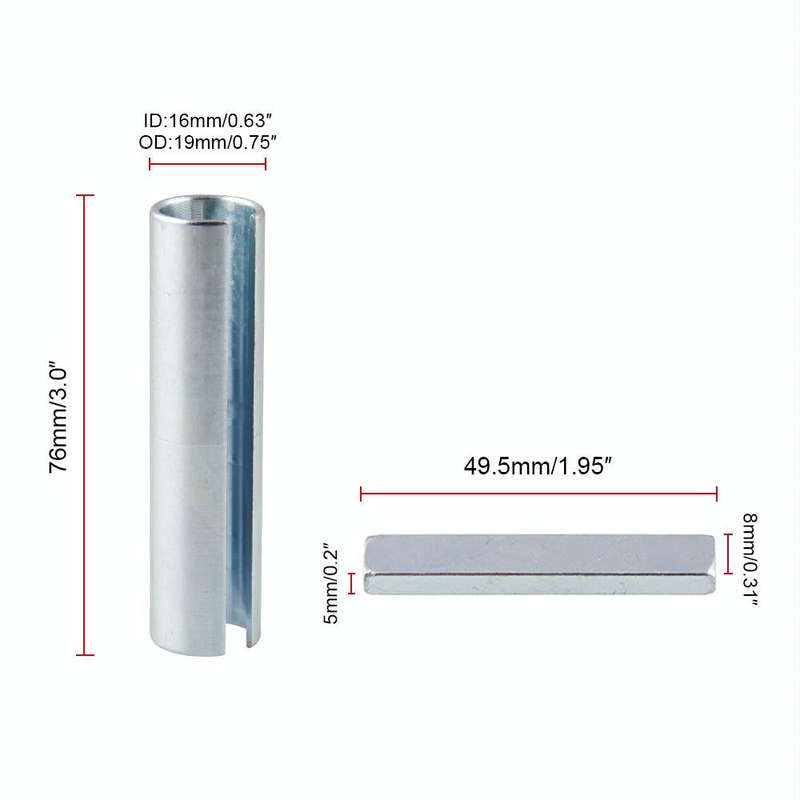 Car Shaft Adapter Pulley Bore Reducer Sleeve Bushing Sheave & Key
