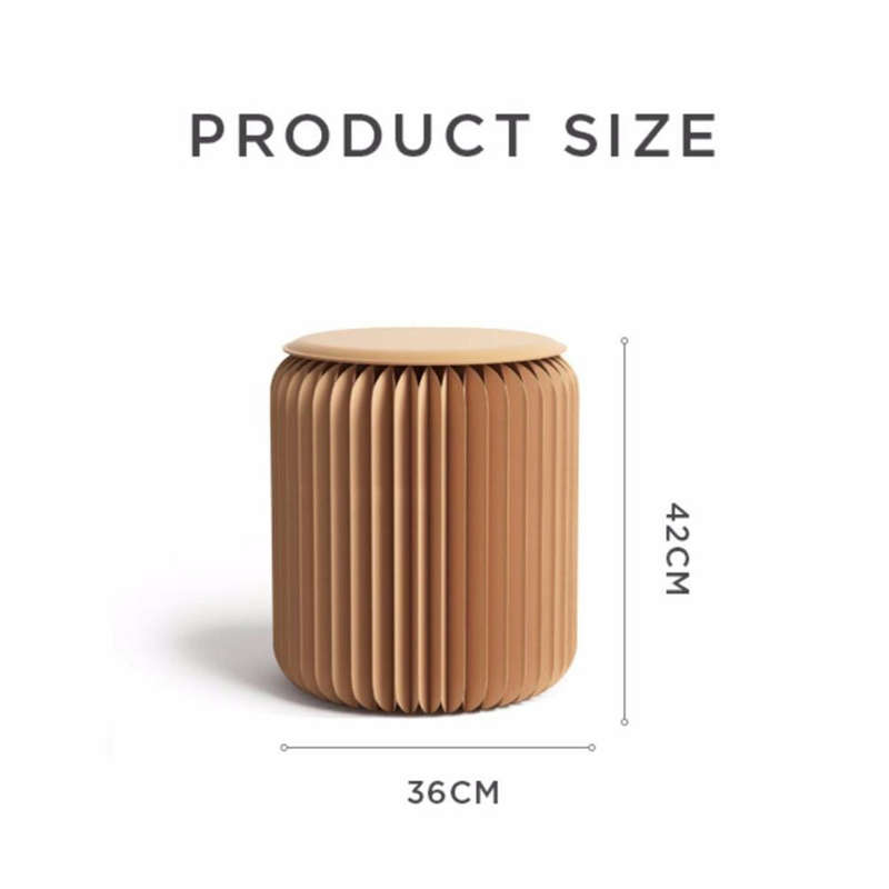 SH-236 Short Folding Paper Stool Household Multifunctional Convenient Stool(Orange)