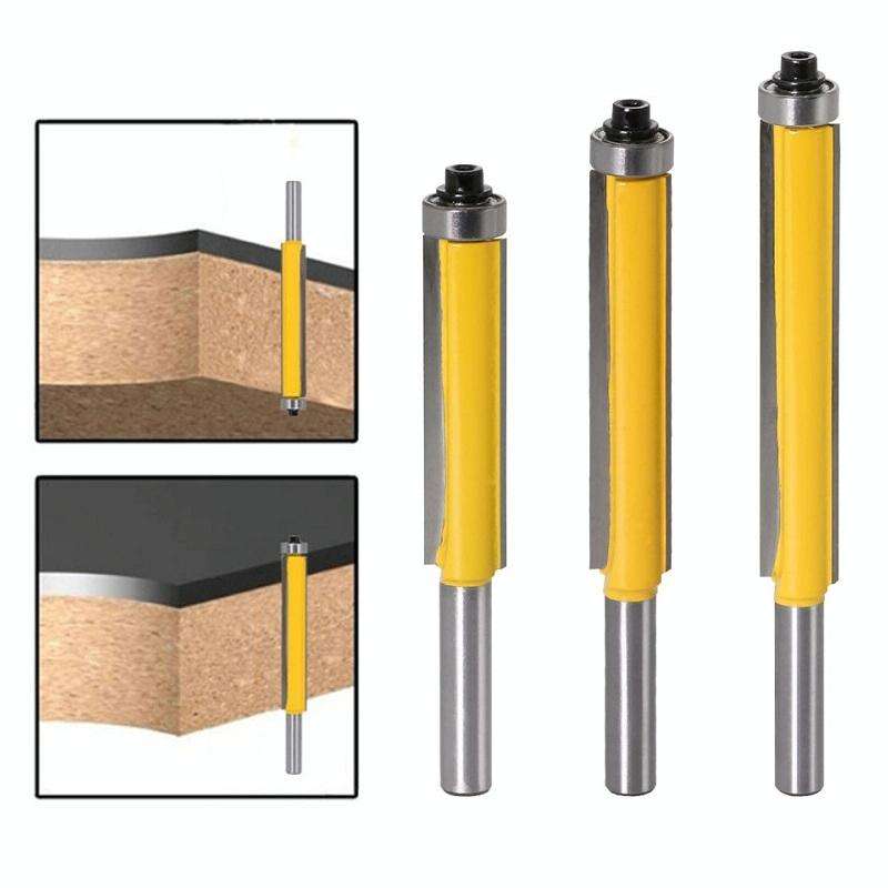 8-Handle Extended Trimming Cutter With Bearing Woodworking Line Milling Cutter, Specification: 8x...