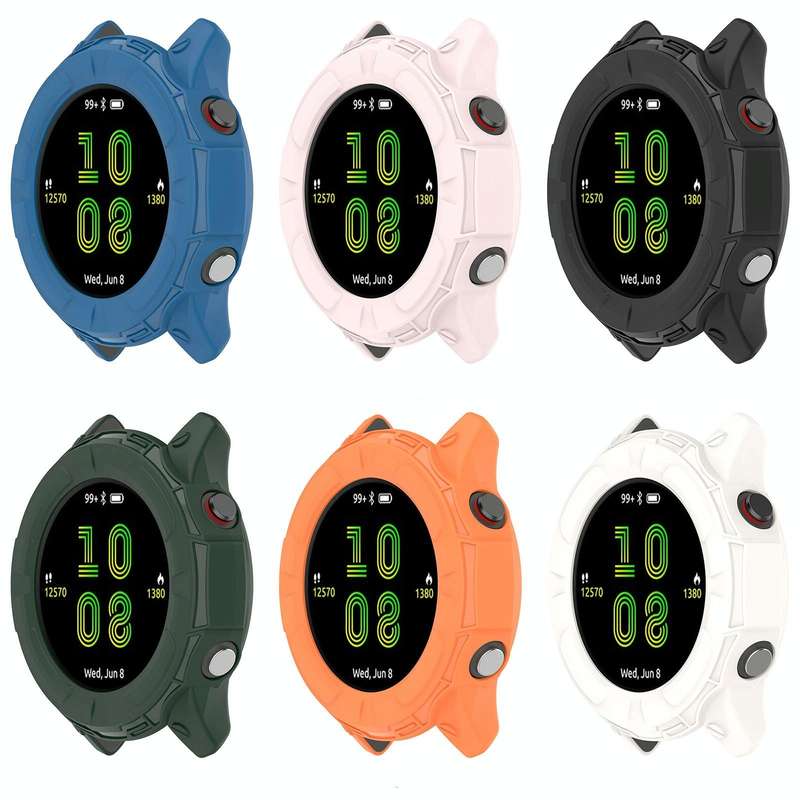 For Garmin Forerunner 255 Shockproof TPU Protective Watch Case(Pink)