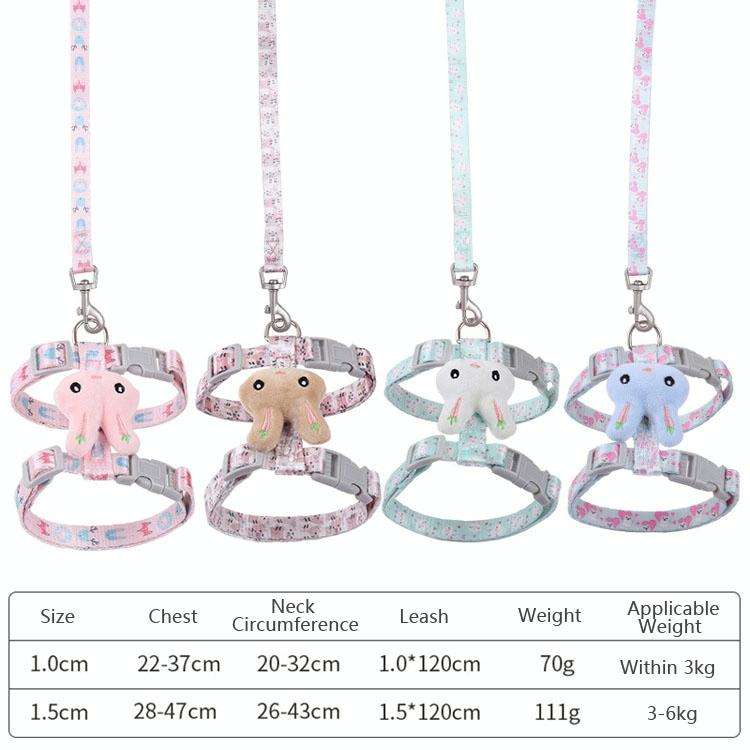 Rabbit Head Type Anti-breakaway Adjustable Cat Leash, Size: Small Suitable for Within 3kg(Green)