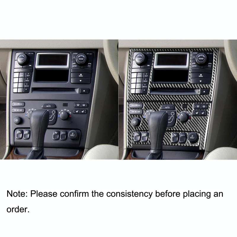 Car Carbon Fiber Control Panel Set A Decorative Sticker for Volvo XC90 2003-2014, Left and Right ...
