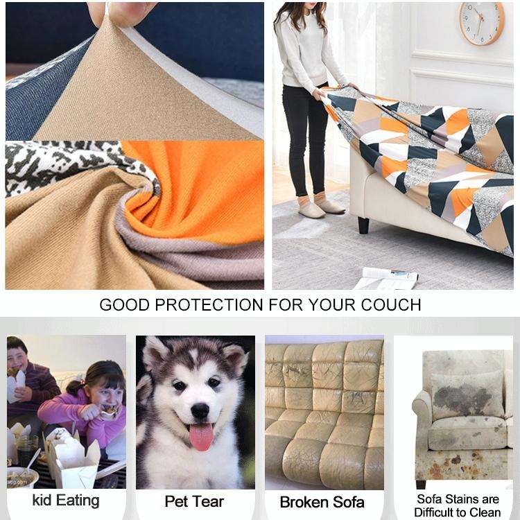 Double Seat Four Seasons Full Coverage Elastic Non-slip Sofa Cover(Youth Flower)