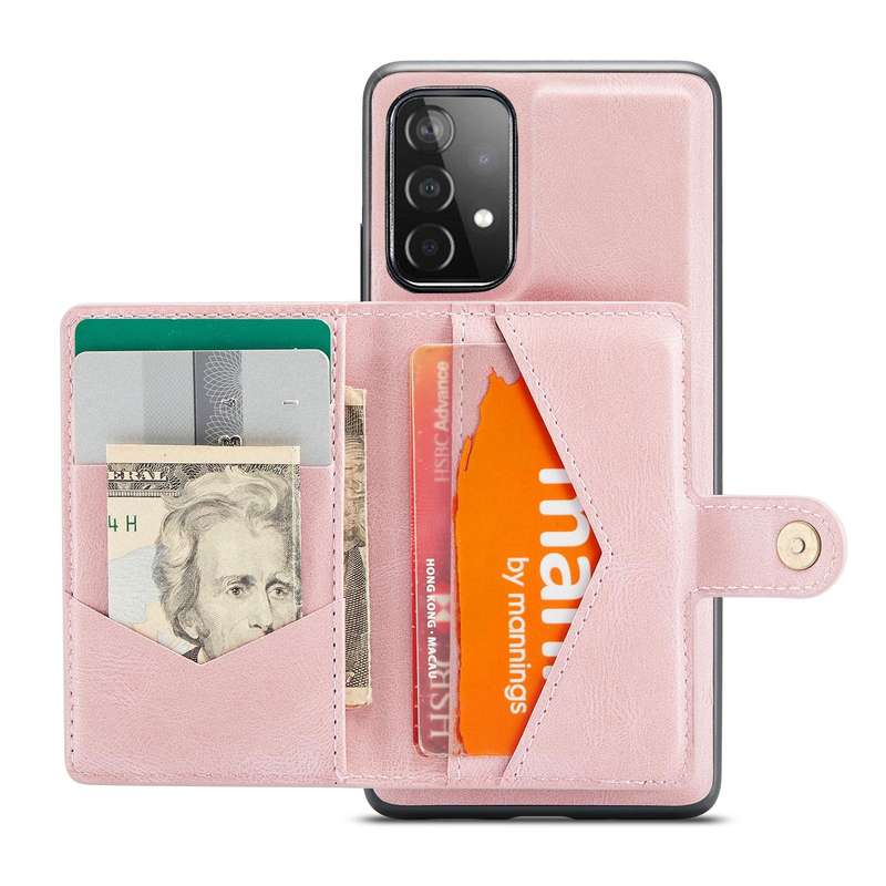For Samsung Galaxy A33 5G JEEHOOD Retro Magnetic Detachable Phone Case with Wallet & Card Slot & ...