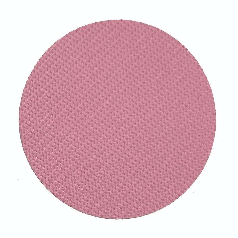 6 PCS / Pack 10cm Bathroom Steps Round PEVA Non-Slip Stickers(Pink)