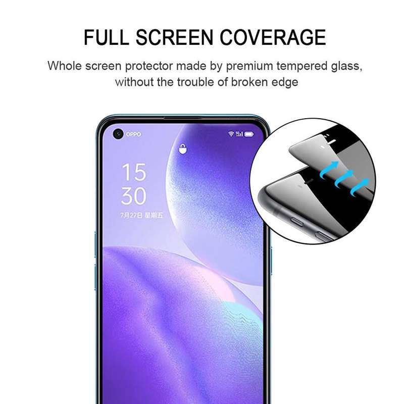 For OPPO Reno5 5G / 4G Full Glue Full Screen Tempered Glass Film