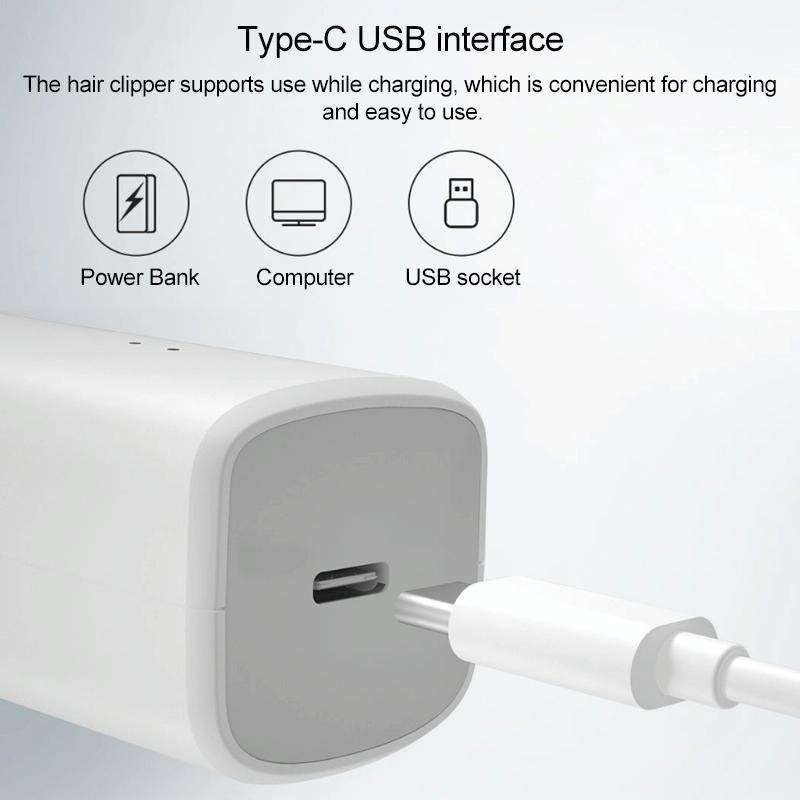 Original Xiaomi Enchen Boost Intelligent Fast Charging Electric Hair Trimmer Haircut Machine (White)