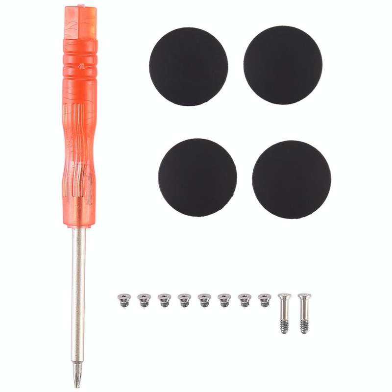 3 in 1/Set Bottom Rubber Cooling Mat + Screws + Screwdriver for Macbook Air 11 inch A1370 A1465 (...