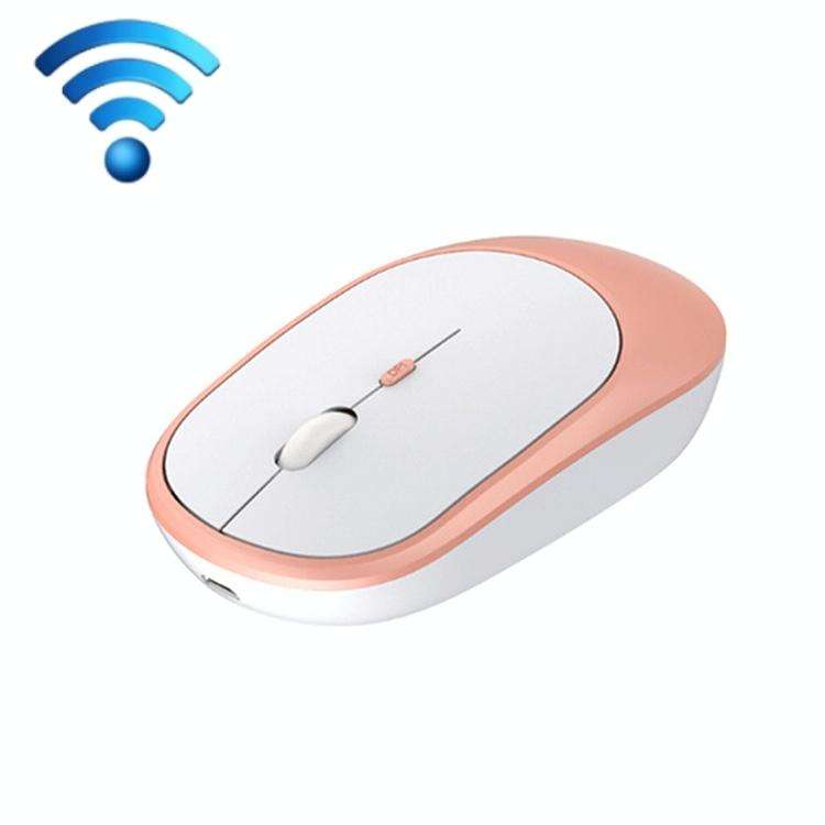 M030 4 Keys 1600DPI Laptop Office Mute Mouse, Style: Wireless (Pink)