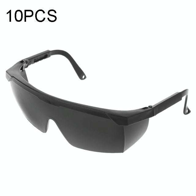 10 PCS Outdoor Safety Glasses Spectacles Eye Protection Goggles Dental Work Eyewear(Black Frame B...