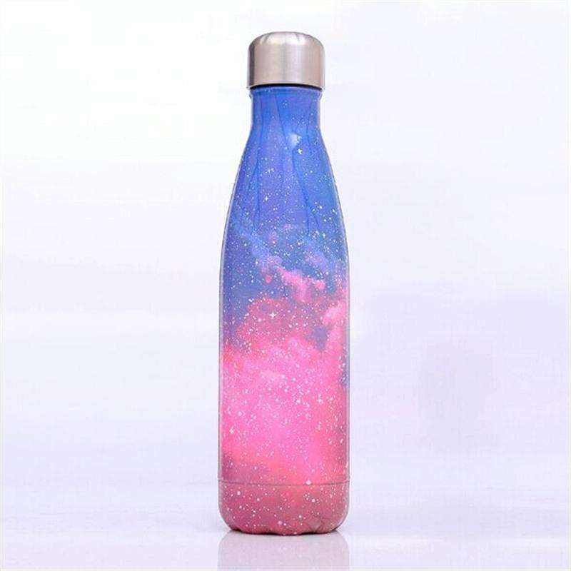 Starry Sky Pattern Thermal Cup Vacuum Flask Heat Water Bottle Portable Stainless Steel Sports Ket...