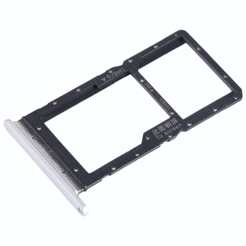For Honor Play 20A SIM + SIM / Micro SD Card Tray (Silver)