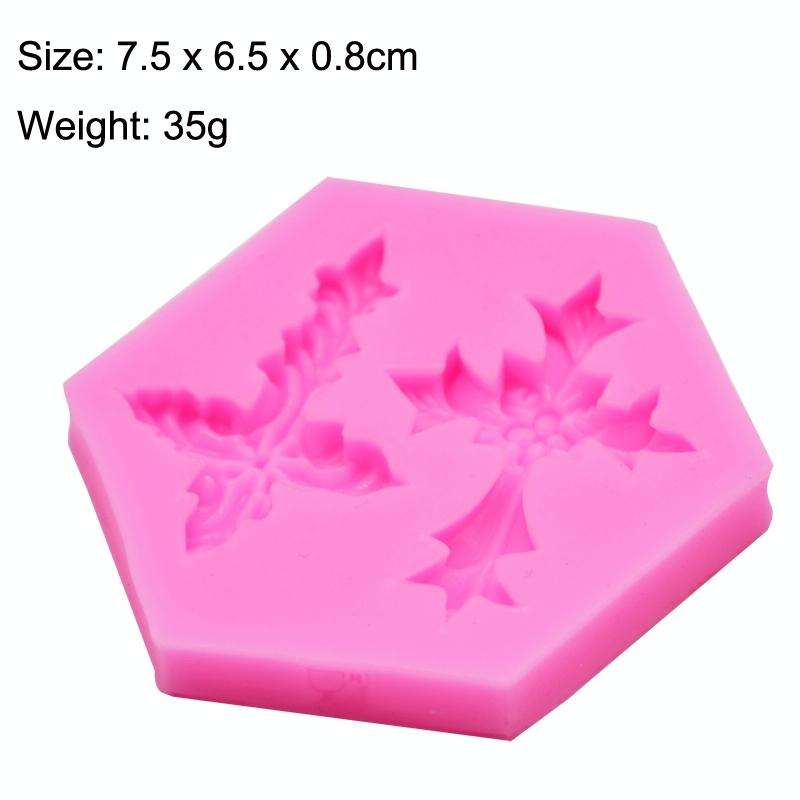 4 PCS Cross Shape Silicone Fondant Cake Mold Baking Tool(Pink)