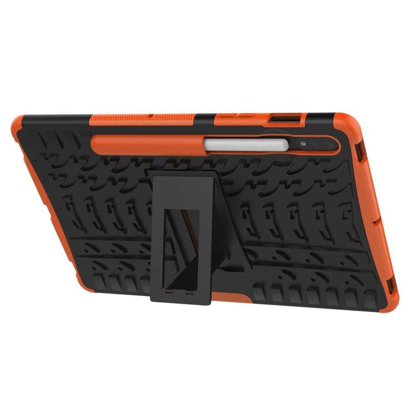 For Samsung Galaxy Tab S8 / Galaxy Tab S7 T870 / T875 Tire Texture Shockproof TPU+PC Protective C...
