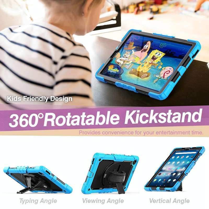 For Lenovo Tab M10 FHD Plus Shockproof Colorful Silicone + PC Protective Case with Holder & Shoul...