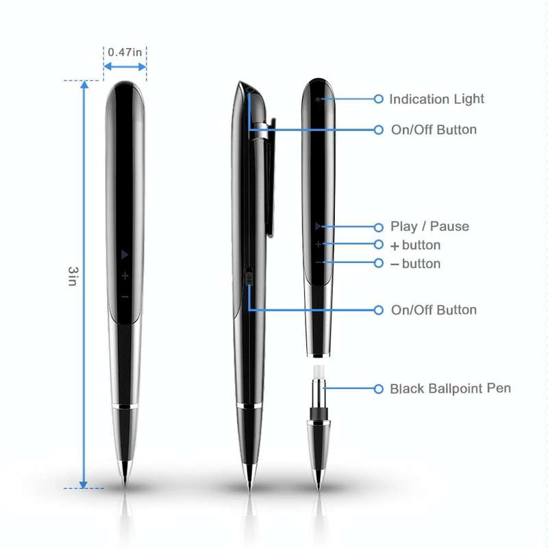 Q9 AI Intelligent High-definition Noise Reduction Conference Recording Pen Voice Control Recorder...