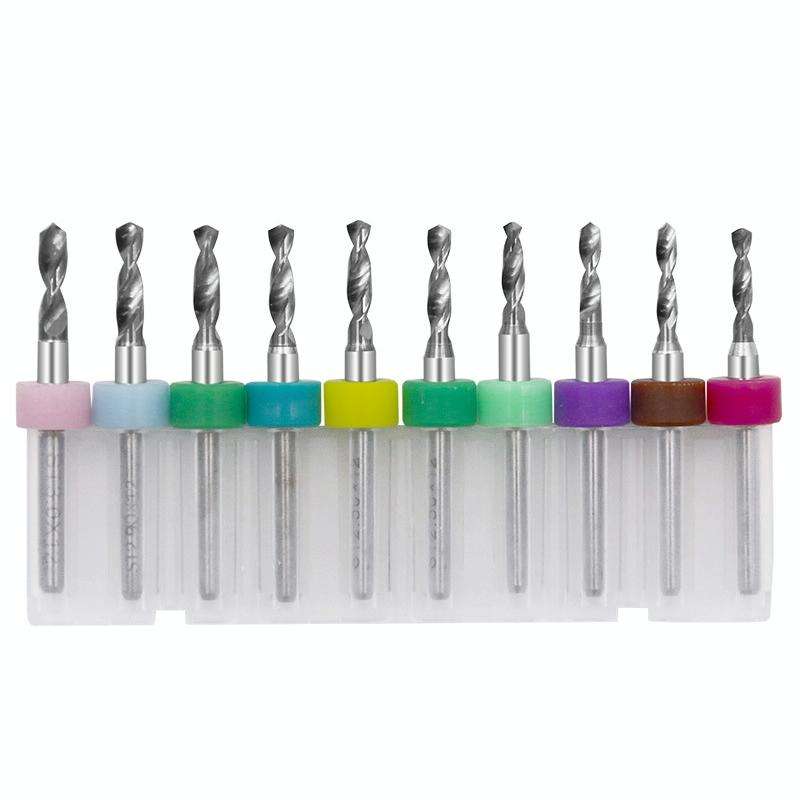 10 In 1 PCB Tungsten Steel Drill Bits Carving Miniature Drill Bits, Size: 2.1-3.0mm