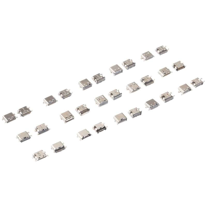 75 PCS/Set USB Type C Charging Port Connector 6Pin / 12Pin / 16Pin / 14Pin / 24Pin for Huawei / S...
