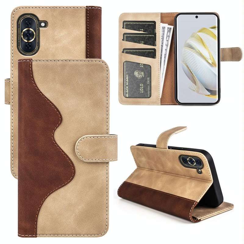 For Huawei Nova 10 Pro Stitching Horizontal Flip Leather Phone Case(Yellow)