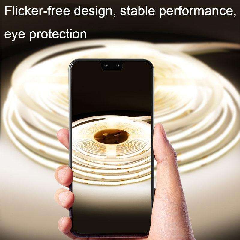 1m 24V 8mm Wide COB Adhesive Decorative LED Light Strip, Specification: 480 Beads-14W-90 Display(...